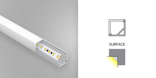 Diffused LED Strip Aluminium Mounting Profile