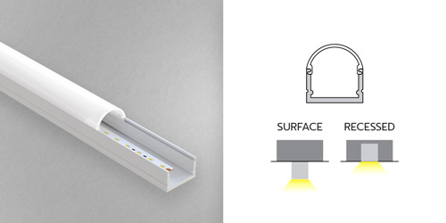 Diffused LED Strip Aluminium Mounting Profile